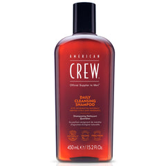 American Crew champú diario para cabello, limpieza suave y sensación fresca tras el lavado.