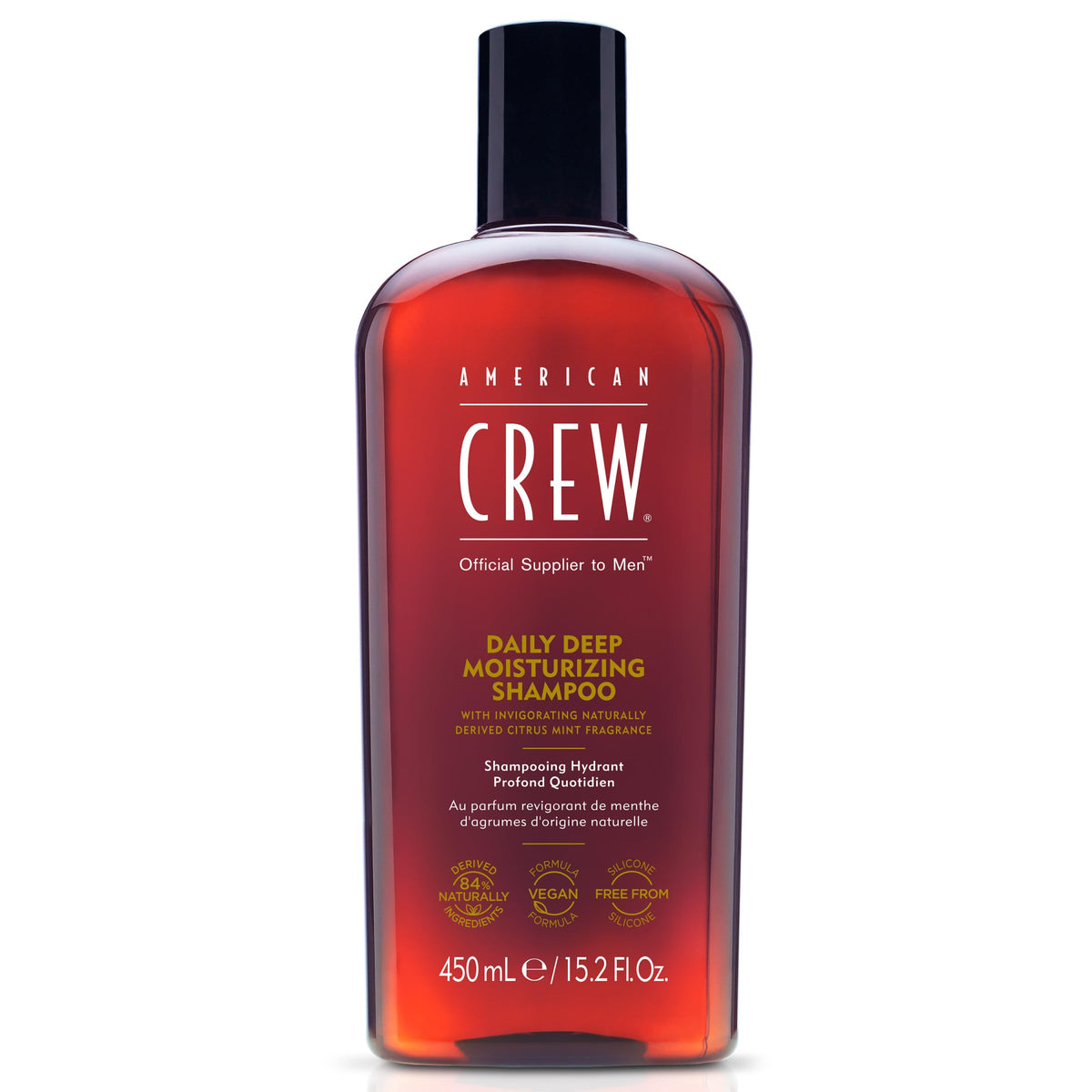 AMERICAN CREW champú diario hidratante profundo para cabello suave y fresco.