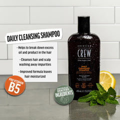 American Crew Daily Cleanser foam lather provides thorough cleansing without over-drying