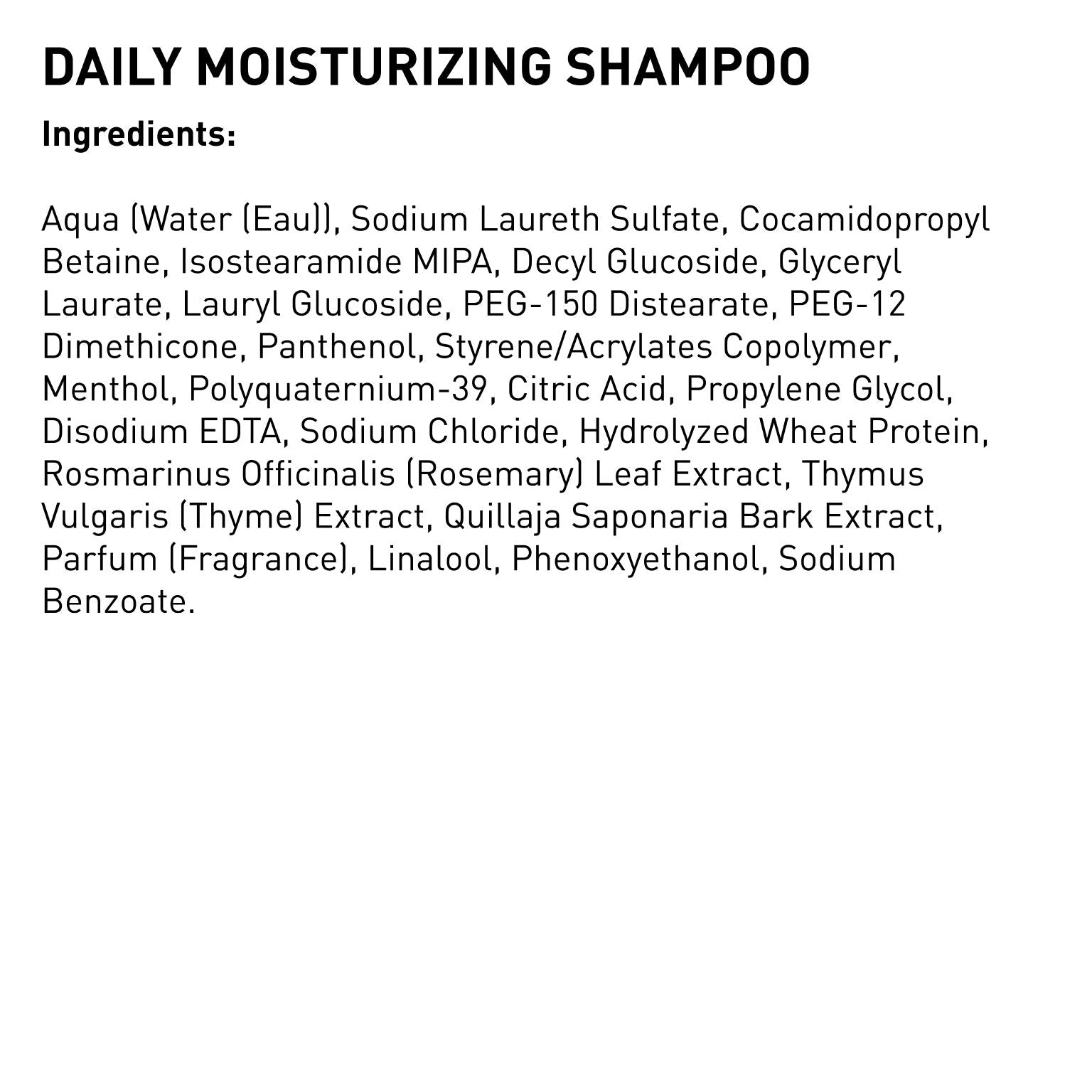 American Crew daily moisturizing shampoo conditions hair during daily routines.