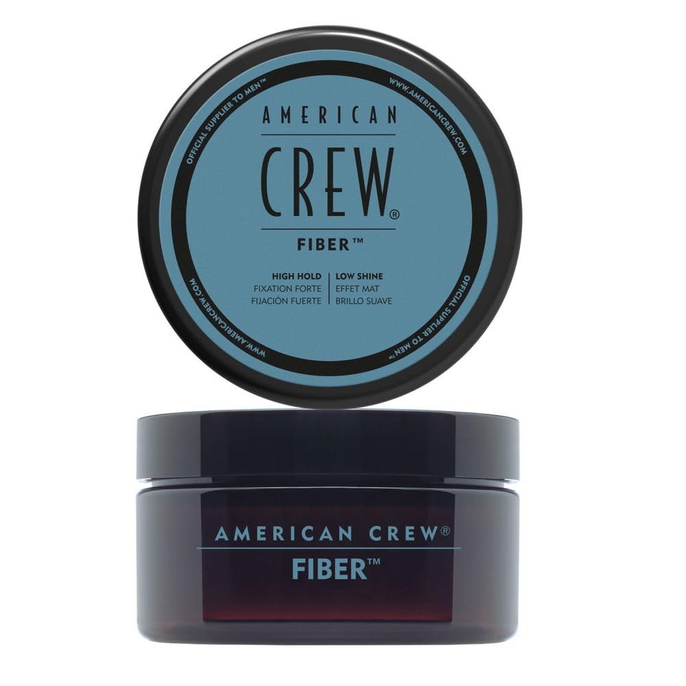 AMERICAN CREW Fiber: envase 1.75 oz para fijación alta y acabado mate.