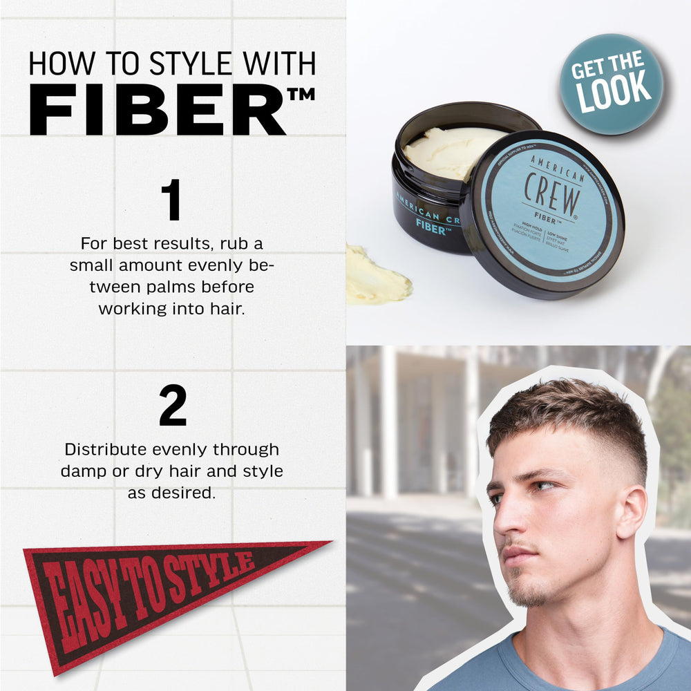AMERICAN CREW fibra cabello, ayuda a crear peinados diarios con control.
