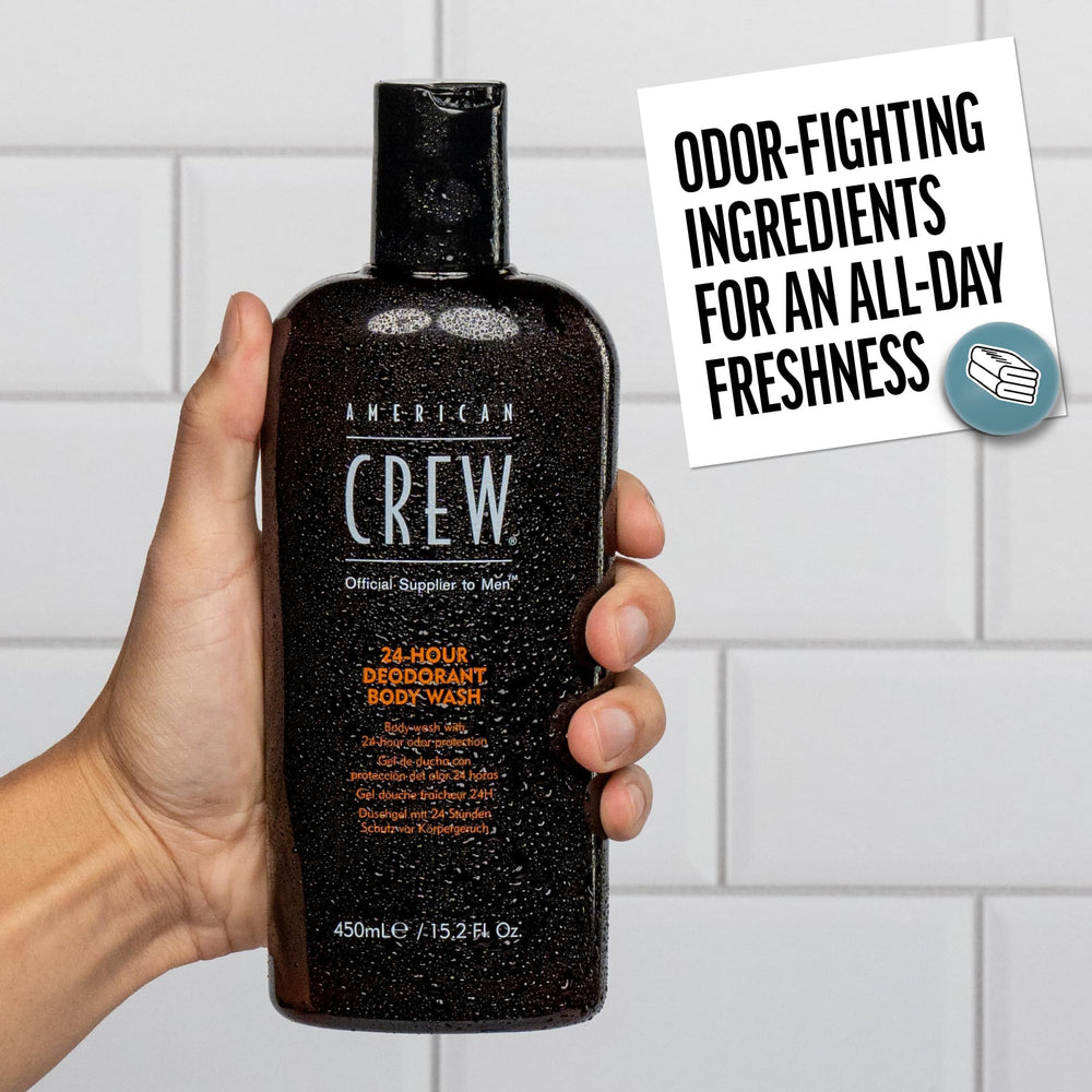 Piel suave y fresca tras usar el gel de baño American Crew.