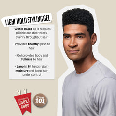 Aplicación suave de gel de pelo American Crew para definir textura