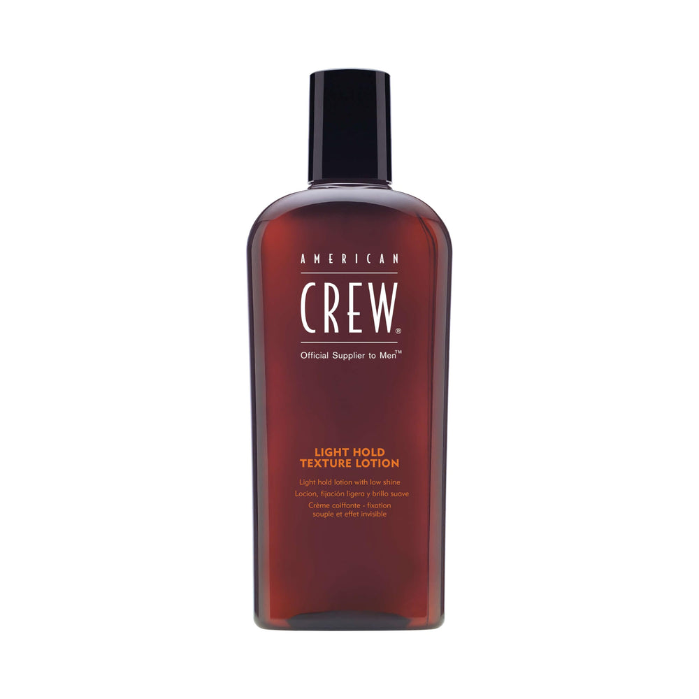 American Crew Hair Texture Lotion bottle showing lightweight hold for fine hair