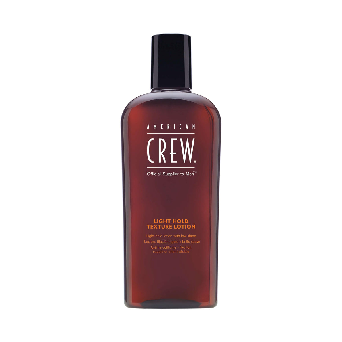 American Crew Hair Texture Lotion bottle showing lightweight hold for fine hair