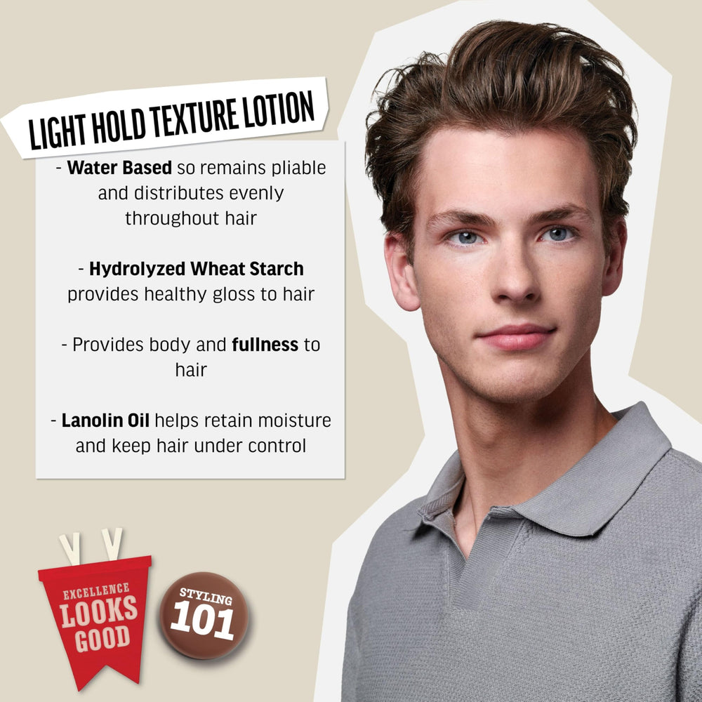 American Crew Hair Texture Lotion being dispensed for easy application and light hold