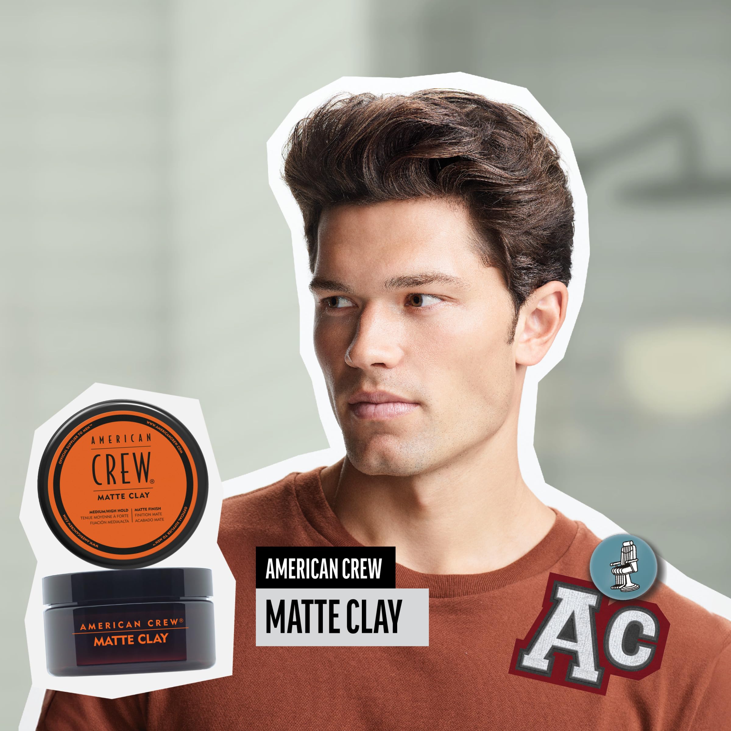 American Crew Matte Clay provides controlled definition with a matte finish.