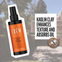 Uso en seco de American Crew Matte Clay Spray para peinado rápido.