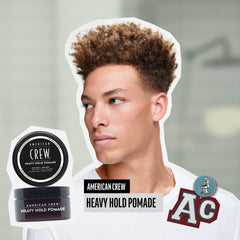 American Crew Pomada: definición y textura para cabello recto o rizado.
