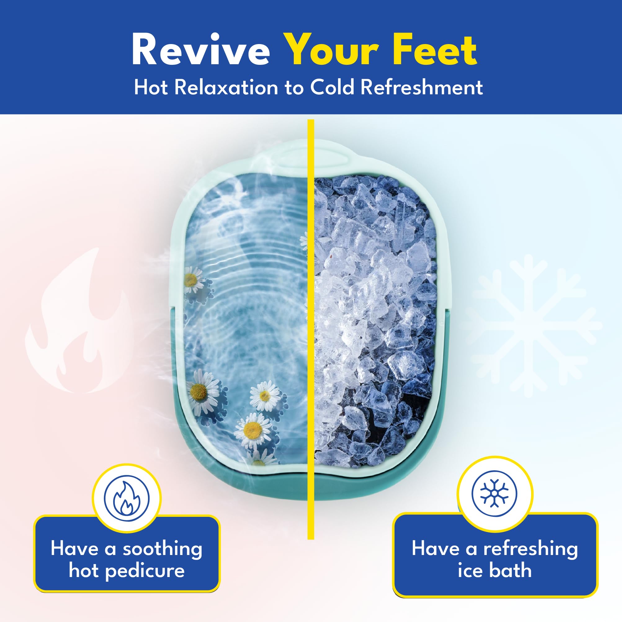 American Wellness Authority foot bath tub with massage nodes provides soothing foot stimulation at home.