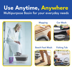 American Wellness Authority large-capacity foot spa for generous soaking and pedicure prep