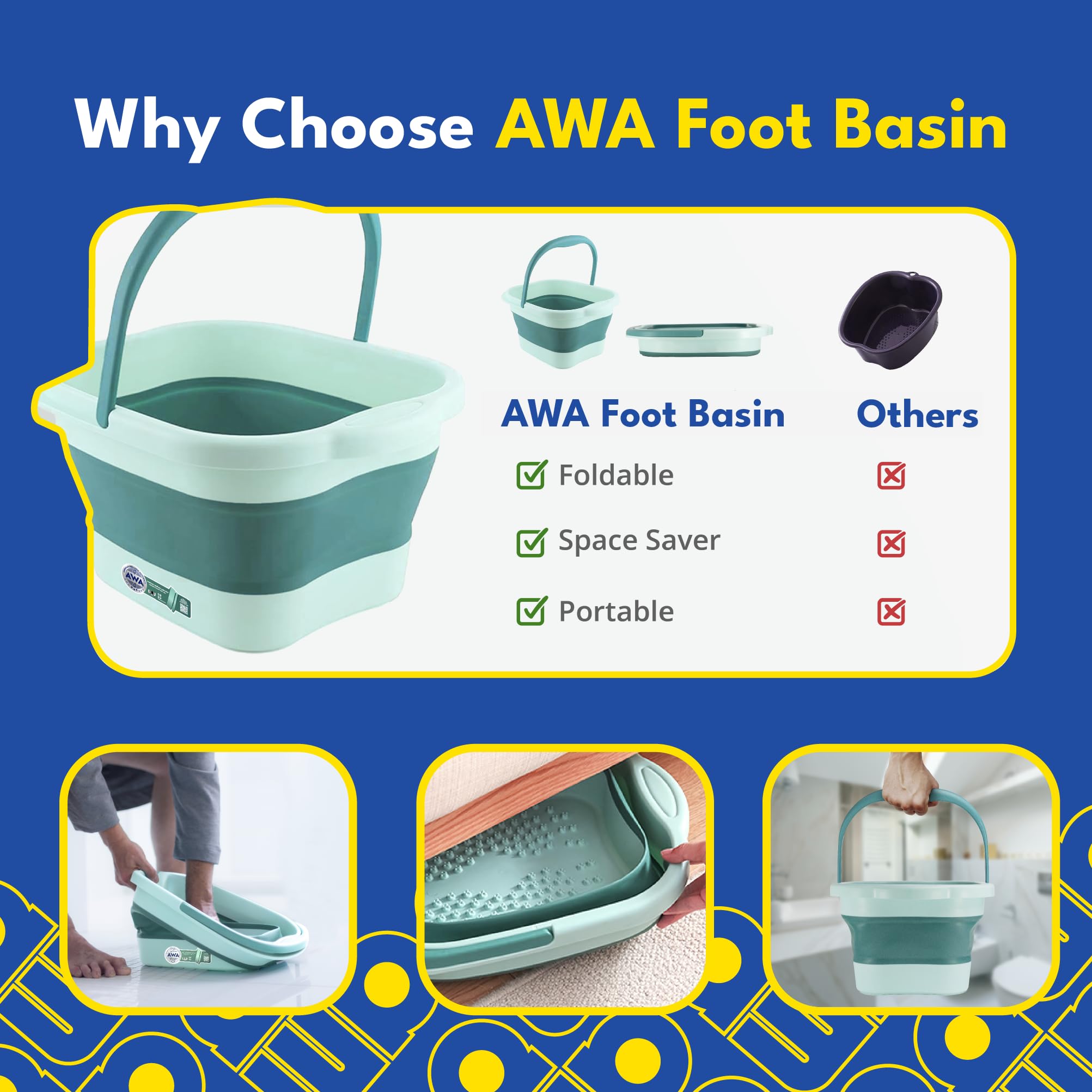 American Wellness Authority multifunctional foot spa doubles as a pedicure bowl.