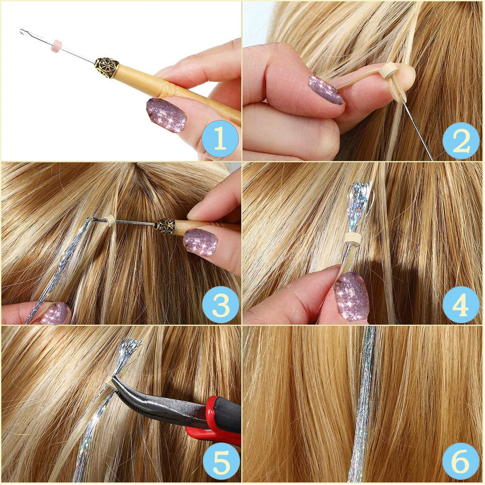 AMGPT Hair Tinsel Kit party-ready sparkle for events.