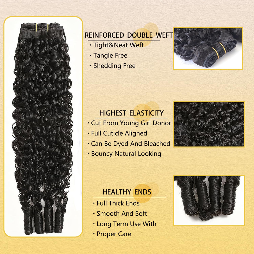 Amicalite Burmese Curly Bundles 18-inch with elongated elegance and full density