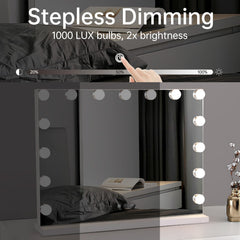 Amifiy vanity mirror with 10x magnification for detailed skincare and lash work.