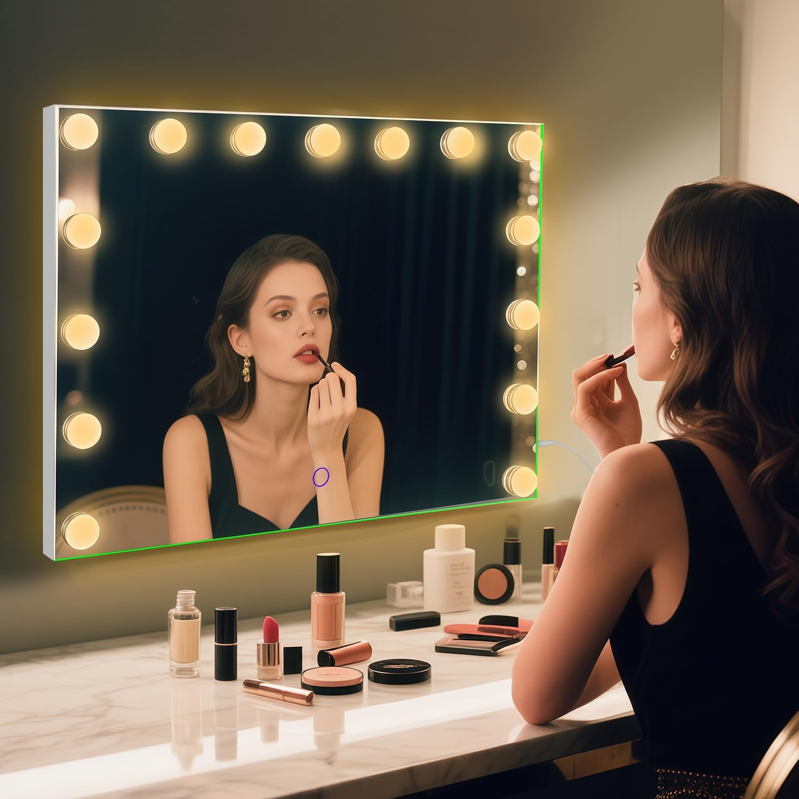 Amifiy vanity mirror ideal for bedroom or dorm dressing area.