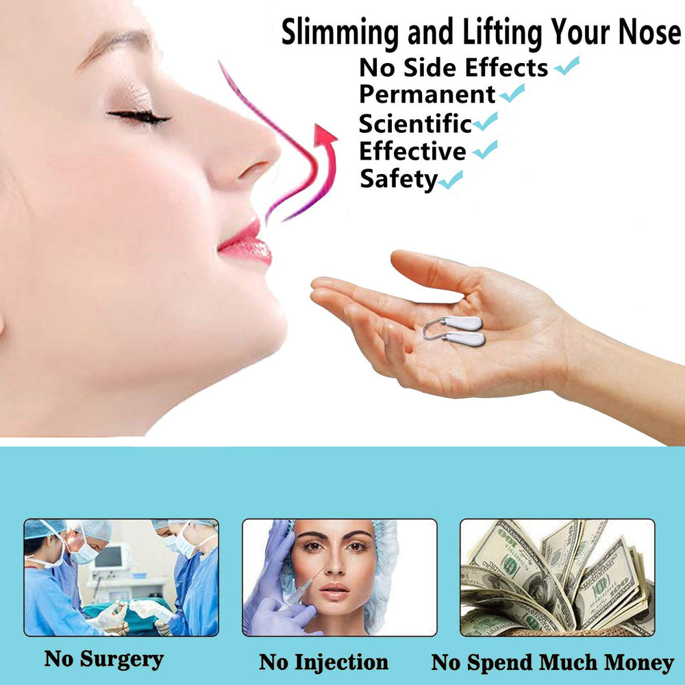 AMIJEAL nose bridge straightener materials closeup, stainless steel and silicone