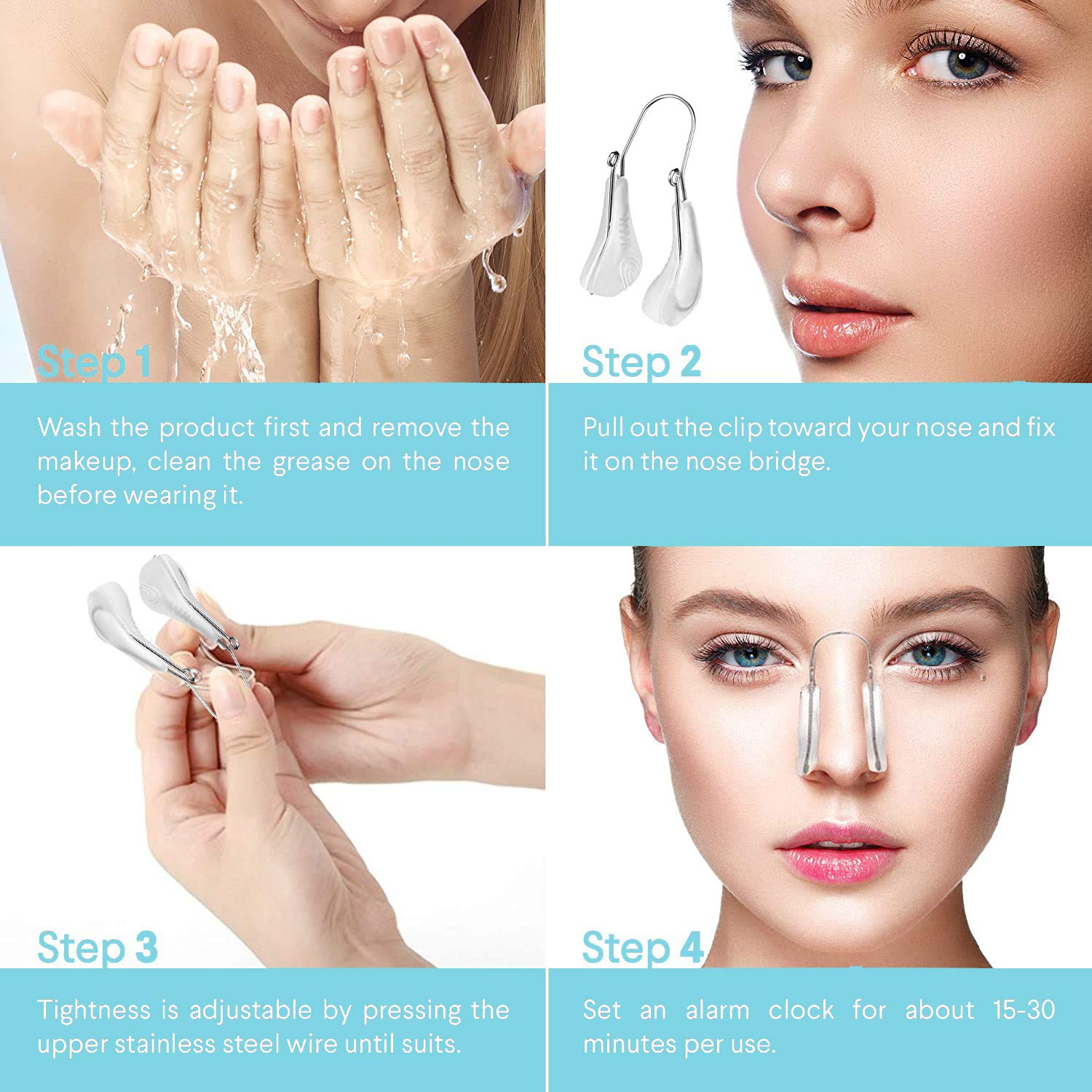 AMIJEAL nose shaper clip cleaning process