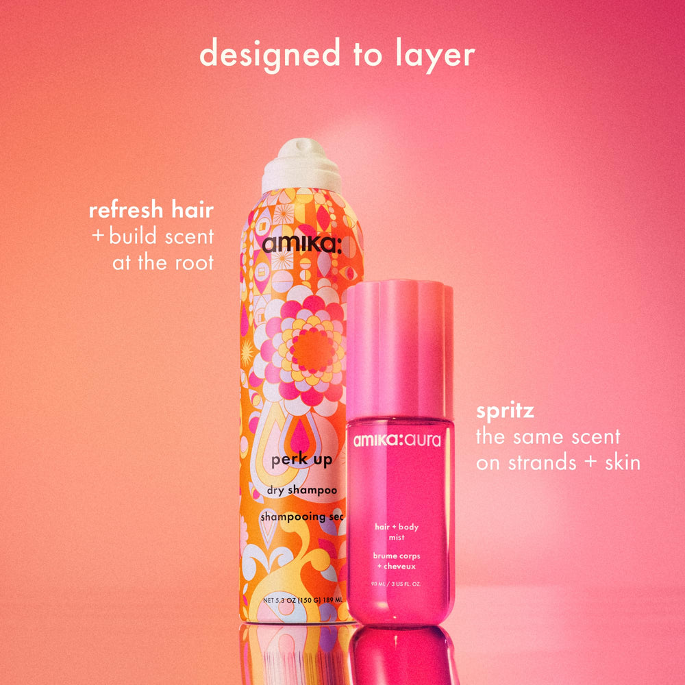 amika aura mist on skin adds a light, lasting aroma