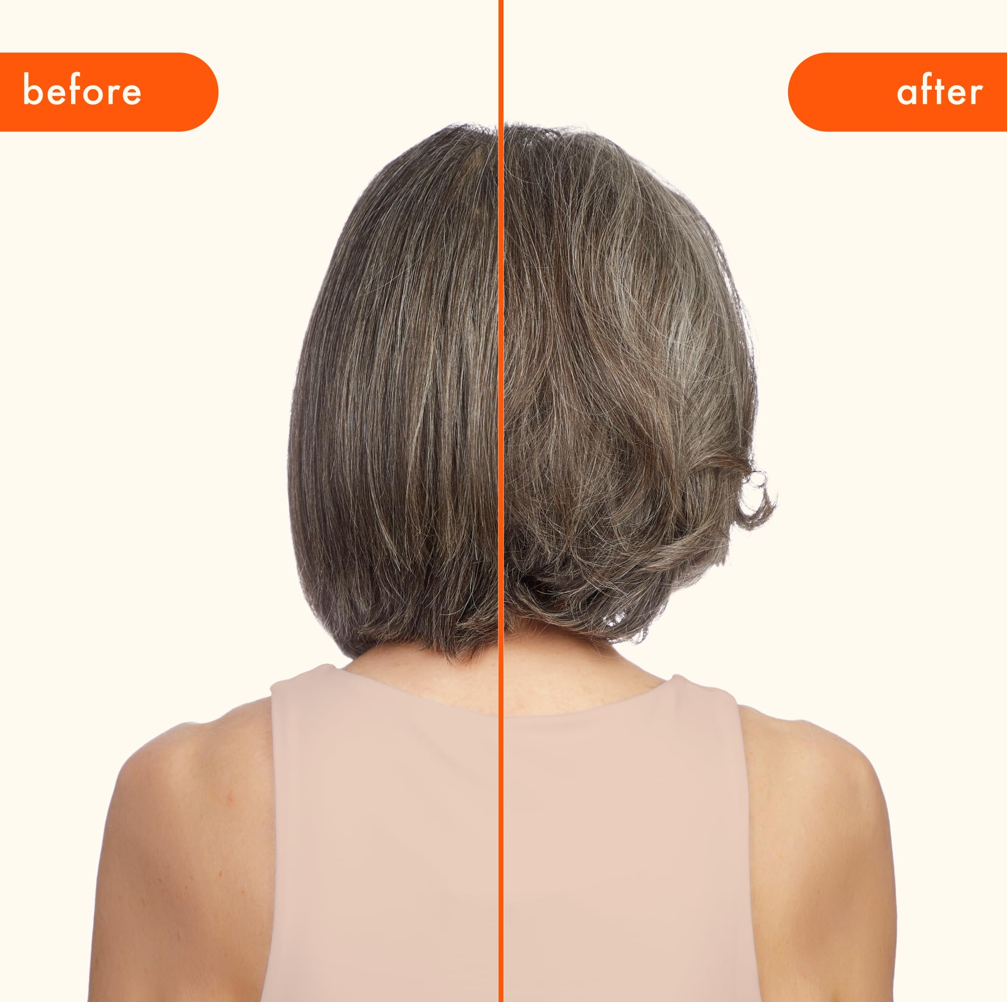 Amika Blowout Babe thermal brush in use delivers loose waves and blowout finish.