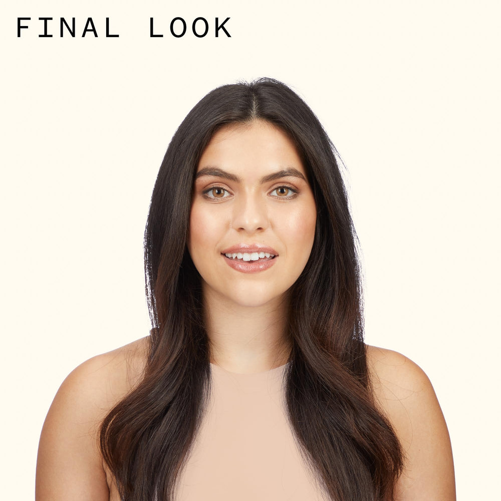 amika Brooklyn Bombshell hair closeup showcases packaging and consistency