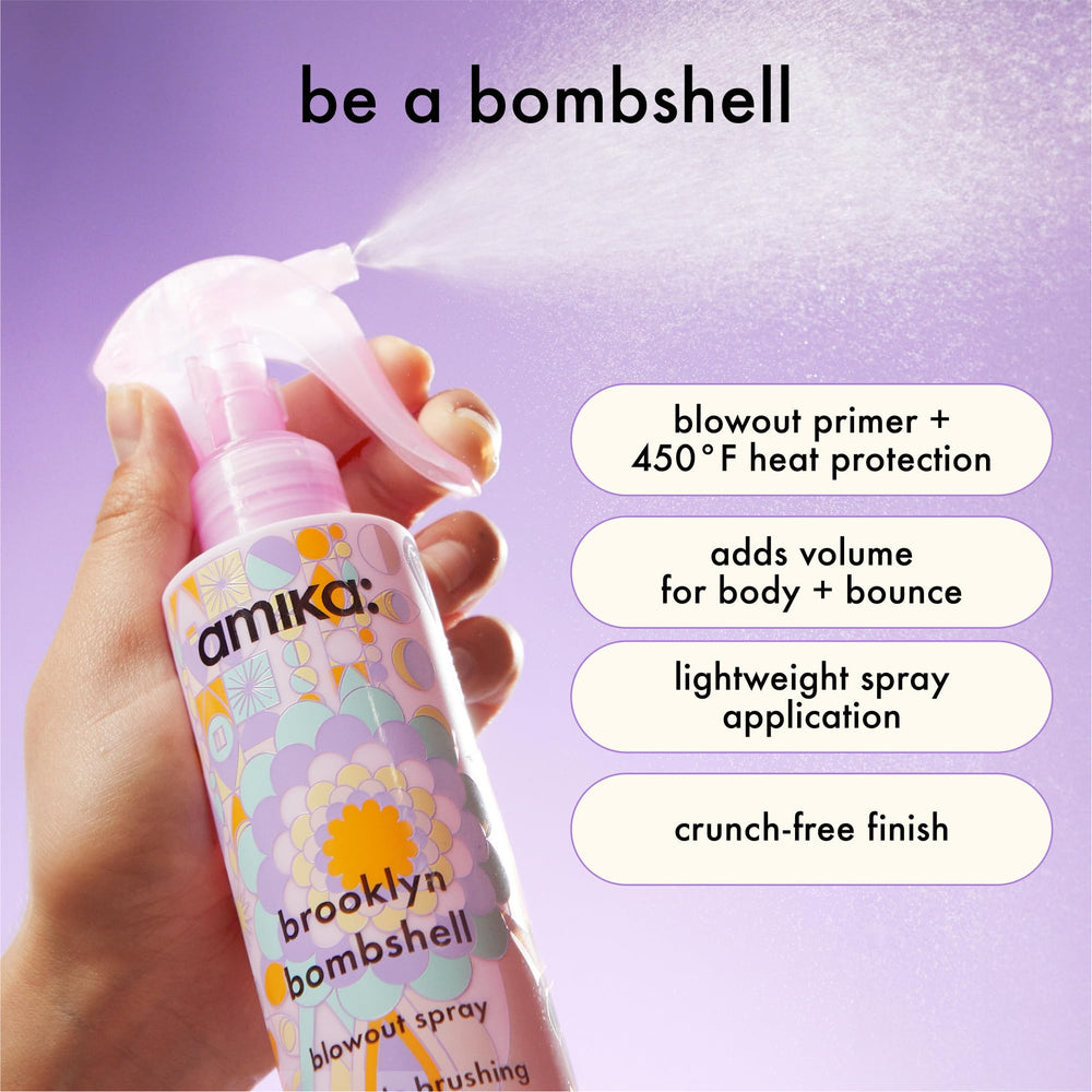 amika Brooklyn Bombshell spray mist delivers light hold with major volume