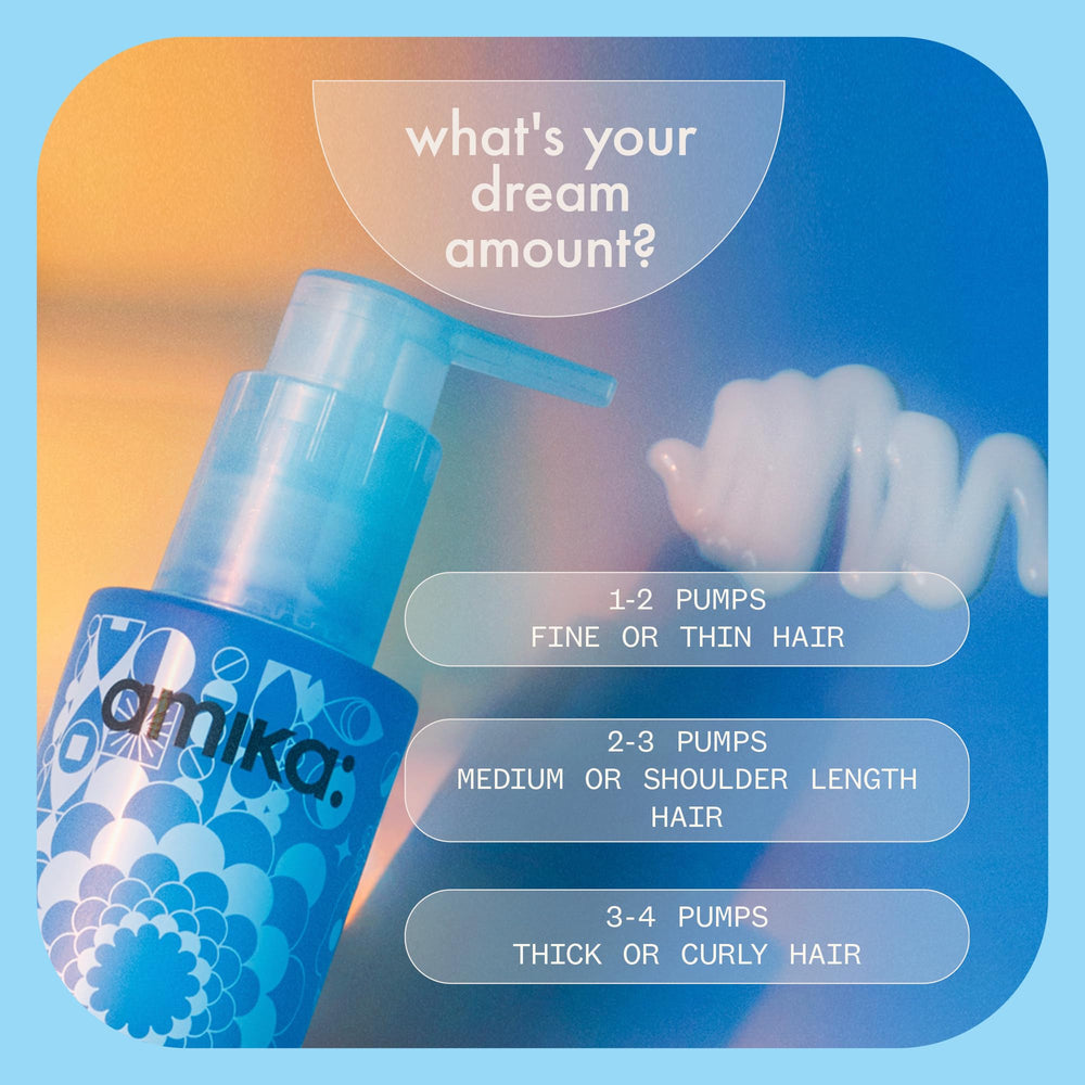 Amika Dream Routine morning-hair hydration after overnight treatment.