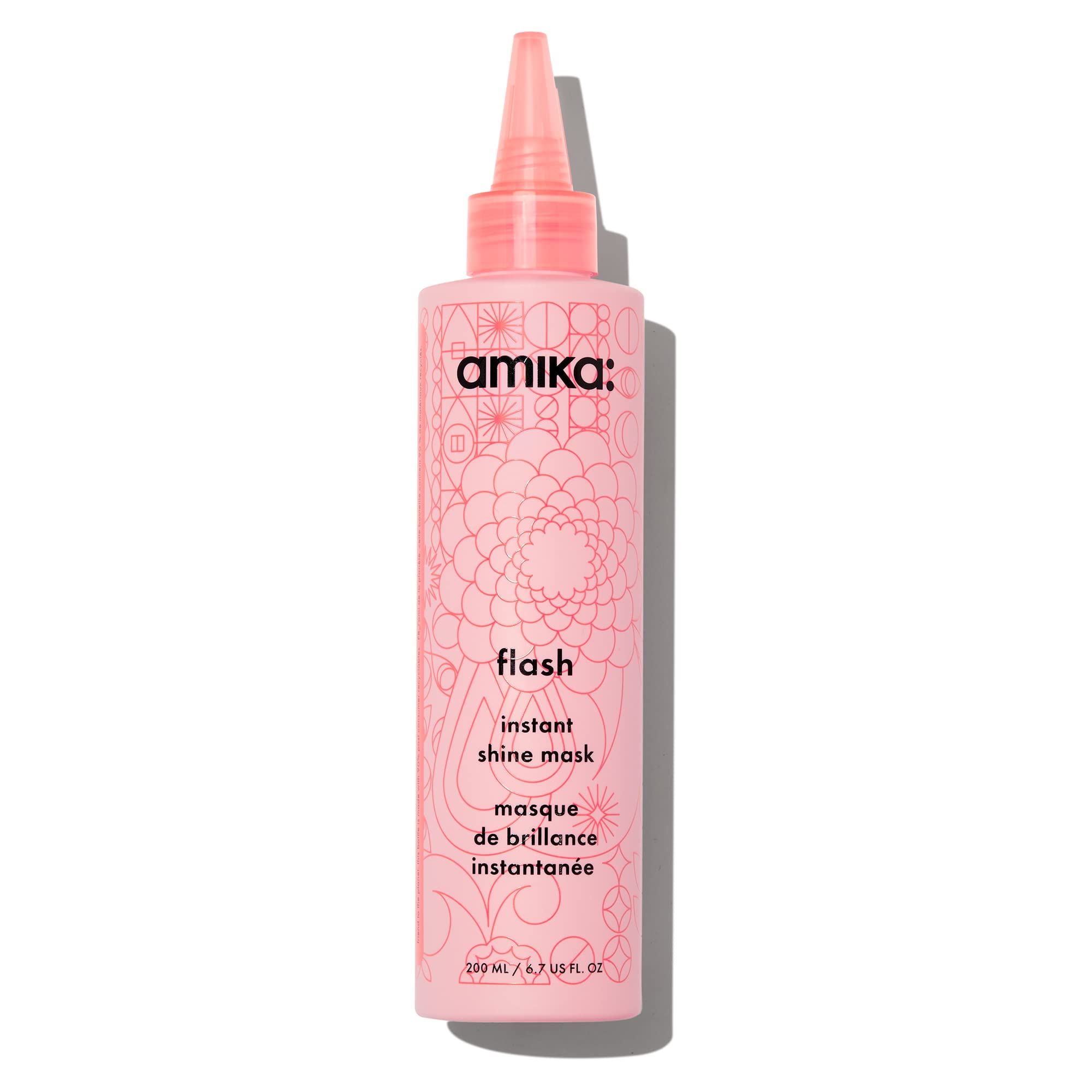 Amika Flash Instant Shine Mask tub with 60 second moisture boost for hair