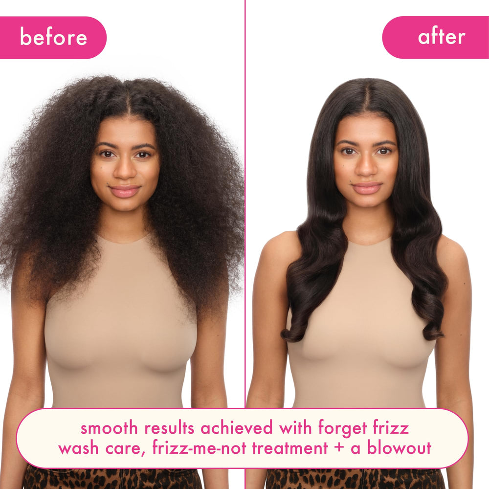 Amika Forget Frizz conditioner in-shower usage demonstration.