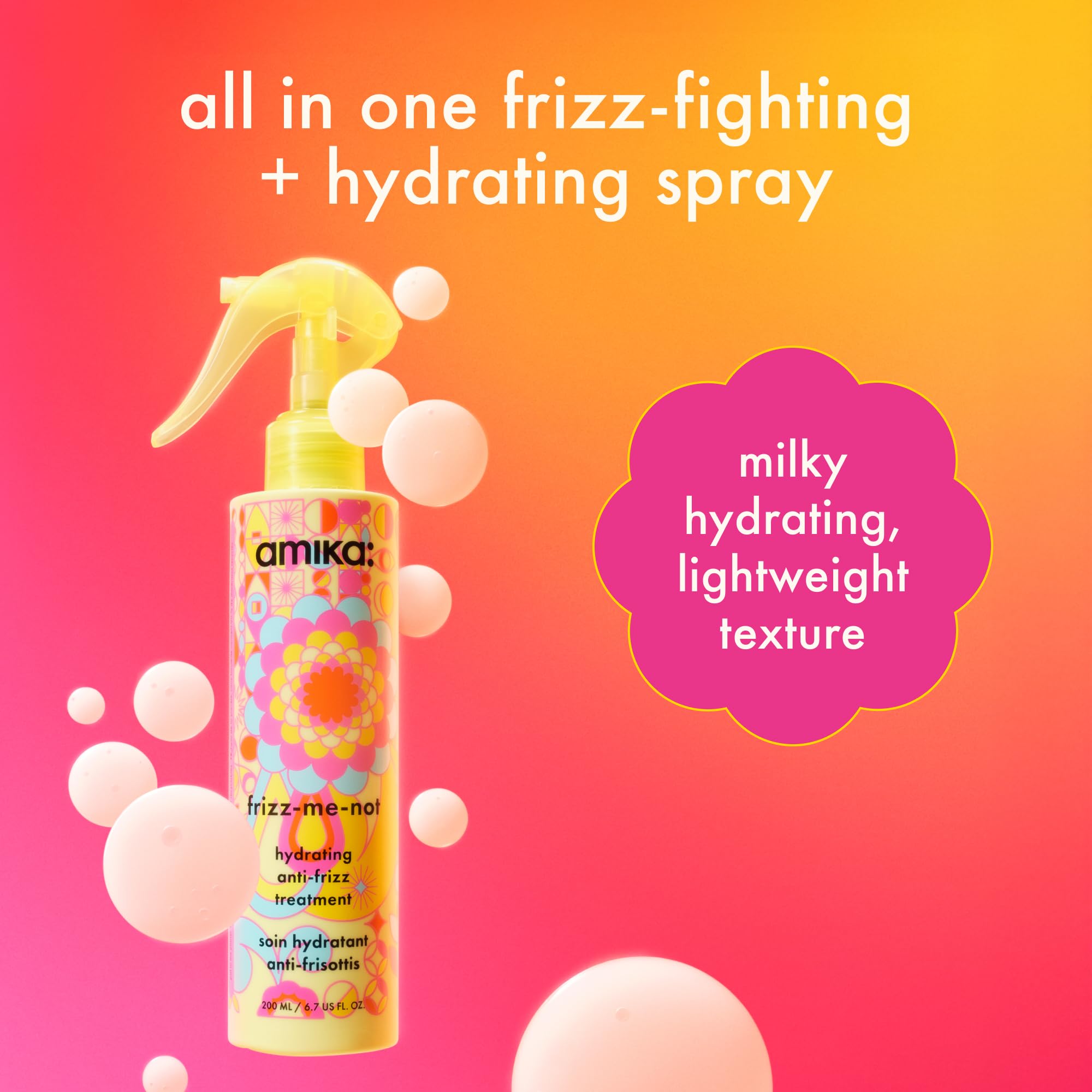 Amika Frizz-Me-Not frizz-control claims up to 72 hours.