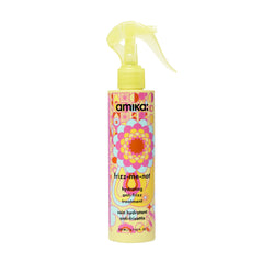 Amika Frizz-Me-Not hydrating treatment bottle delivers frizz defense and heat protection.