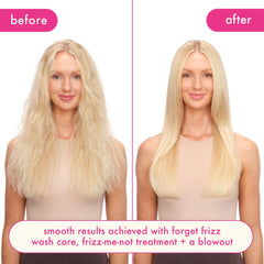 Amika Frizz-Me-Not milky-texture application hints at lightweight hydration.