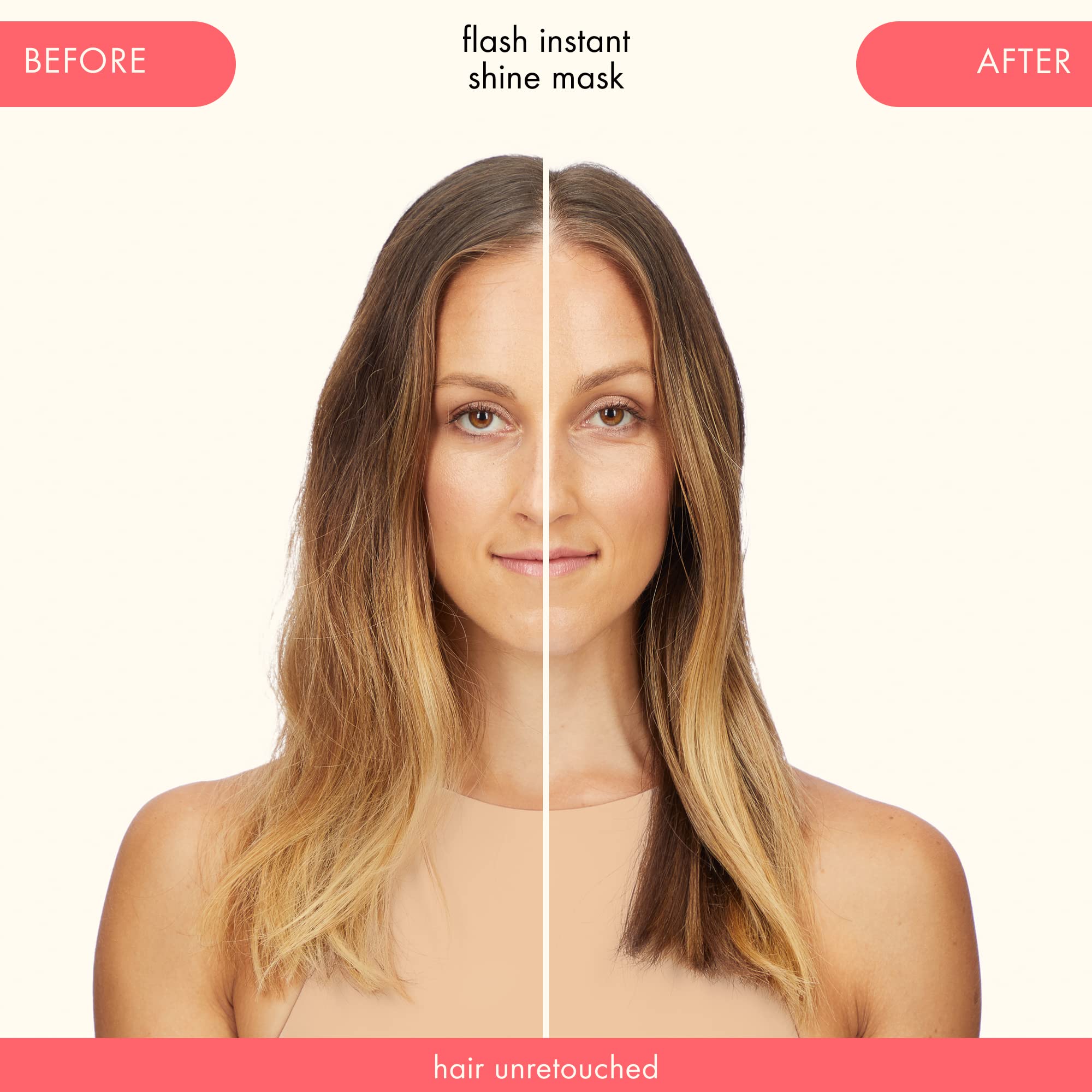 60 second glow from Amika Flash Instant Shine Mask post wash