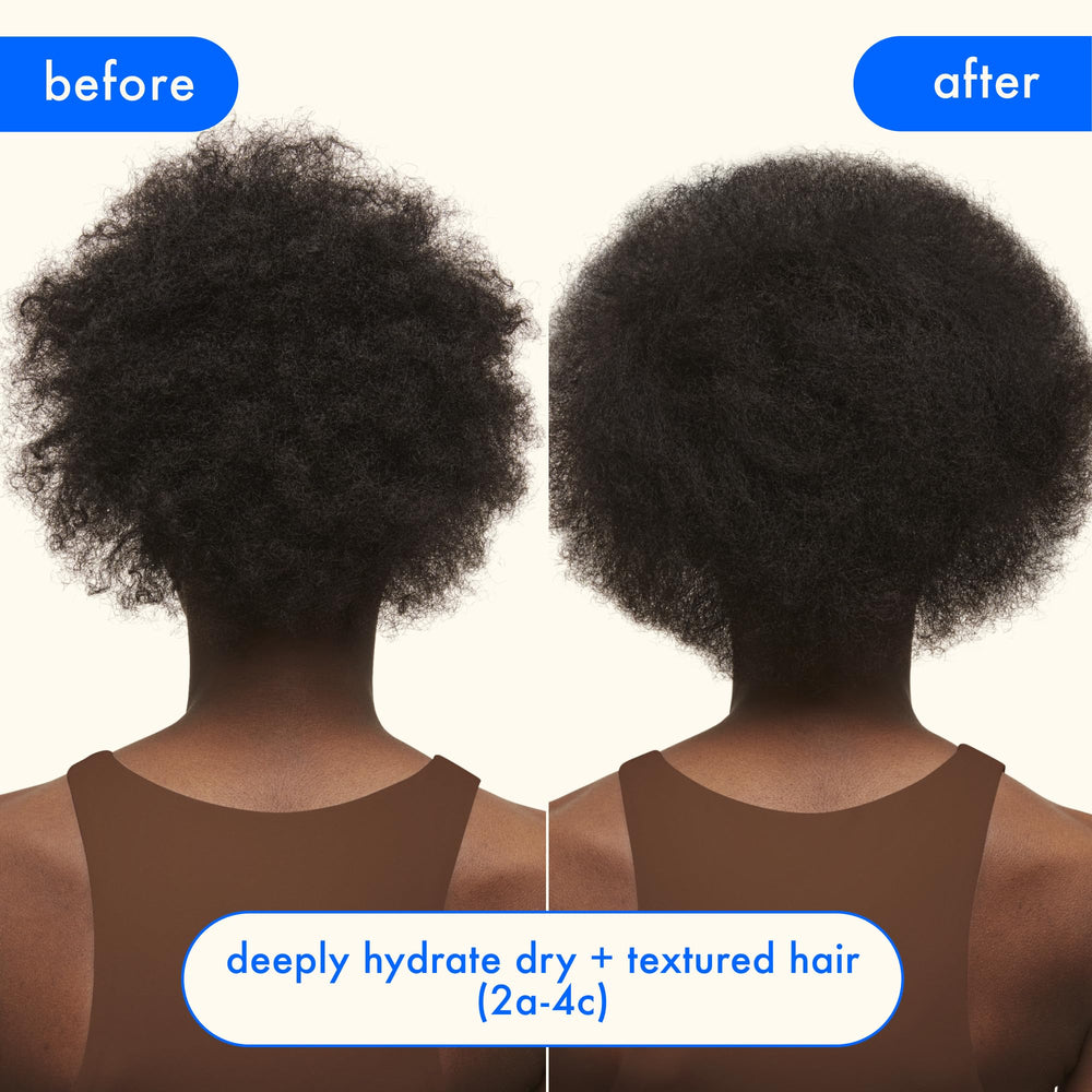 Keratin-safe symbol noted on Amika Hydro Rush packaging.