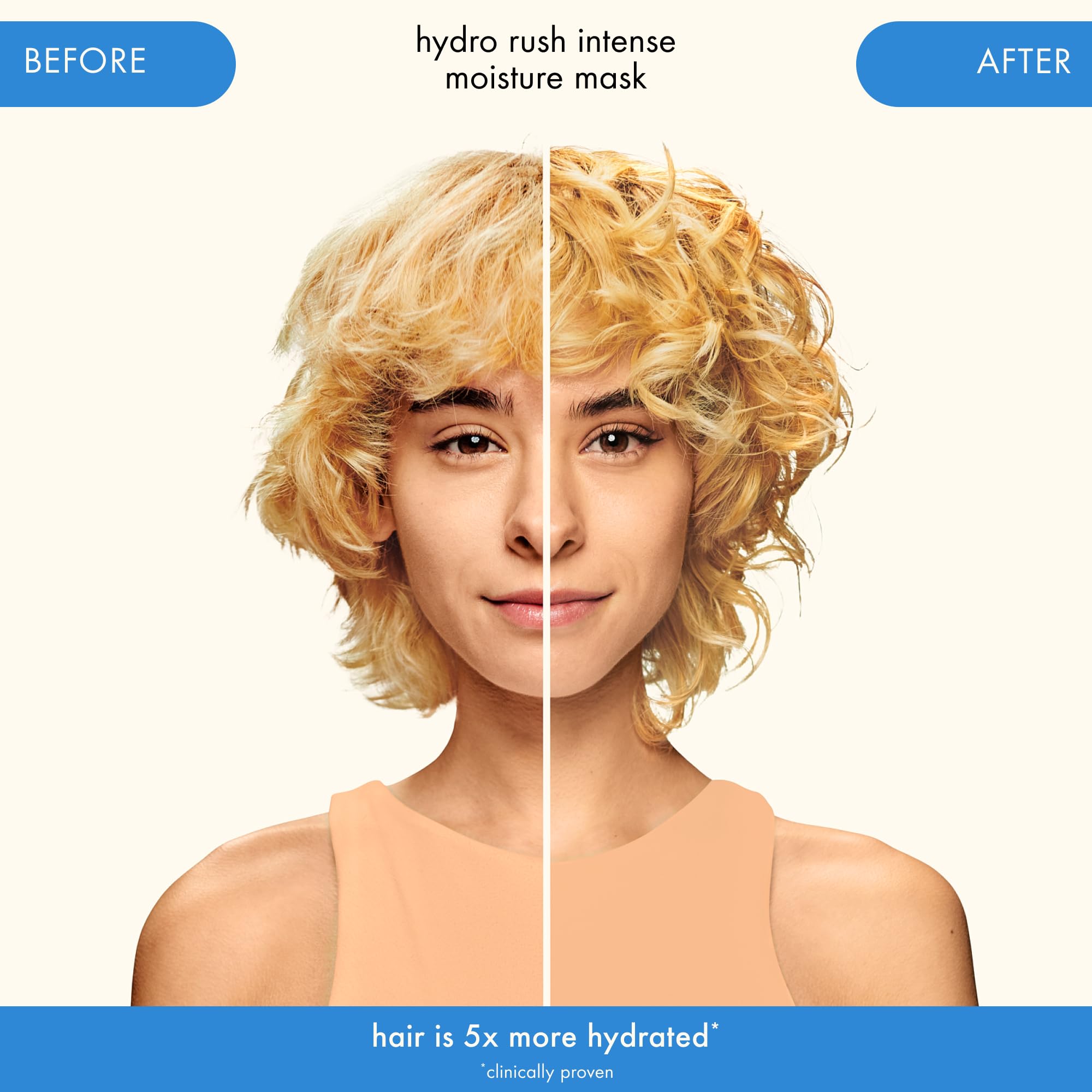 Amika Hydro Rush Mask luxurious cream closeup signals spa-like care.
