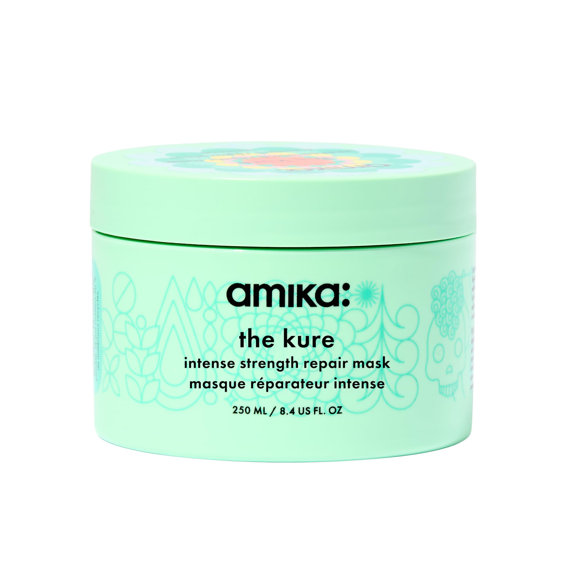 amika kure mask jar close-up shows rich creamy texture for deep hydration