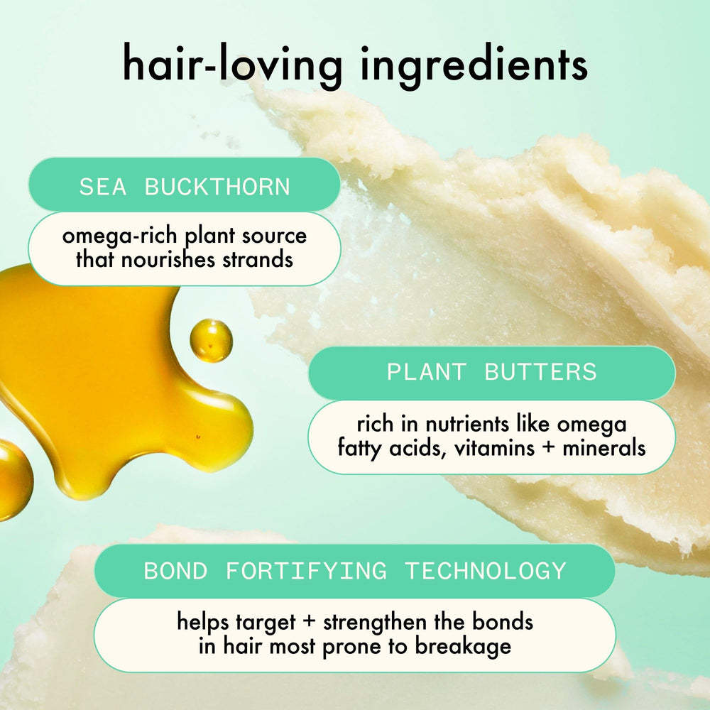 Amika Kure Strength Repair Shampoo hair close-up showing smooth texture
