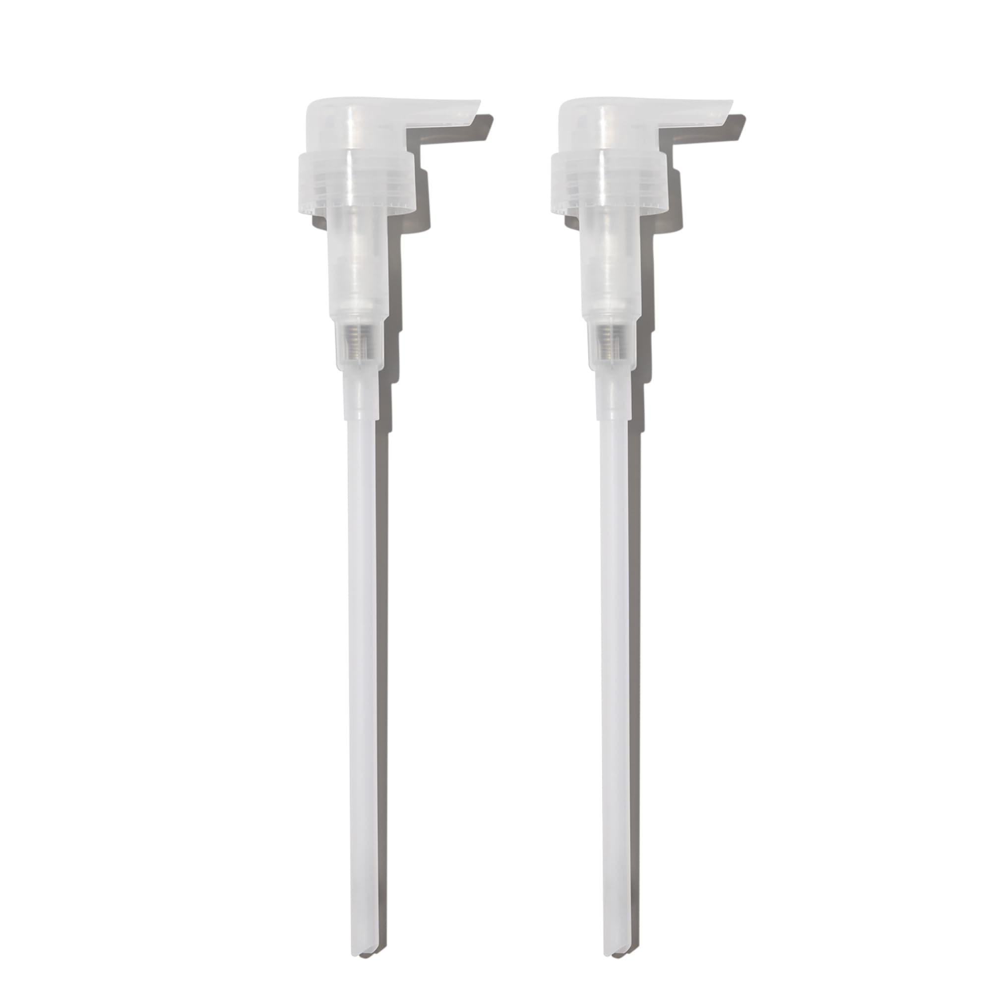 Amika liter pump duo—dual bottle pumps for mess-free shampoo and conditioner.
