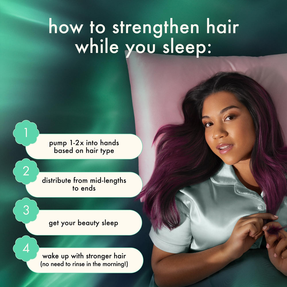 Amika Midnight Mender night routine setup beside the bedside table.