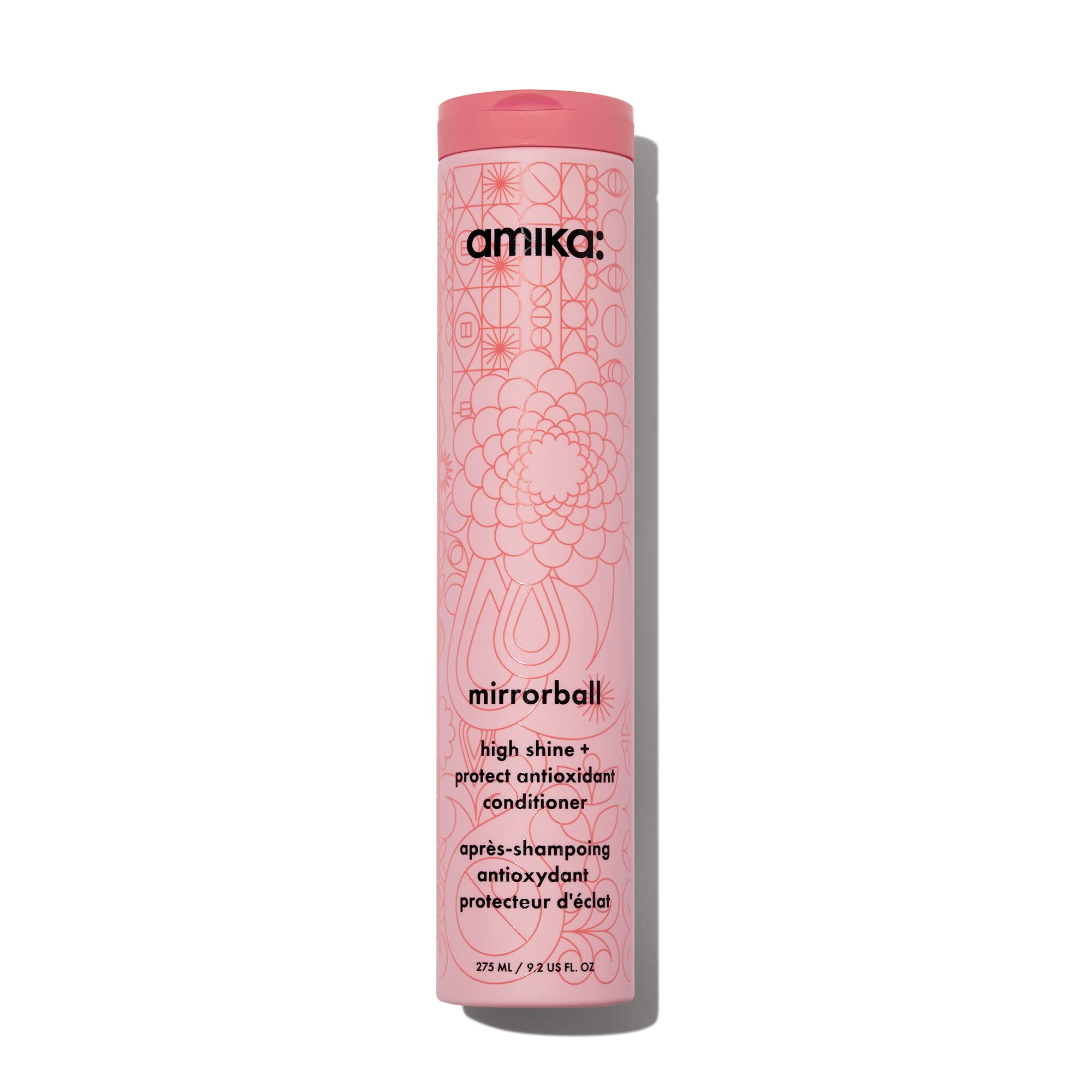 amika Mirrorball conditioner bottle front view highlighting shine-boosting formula