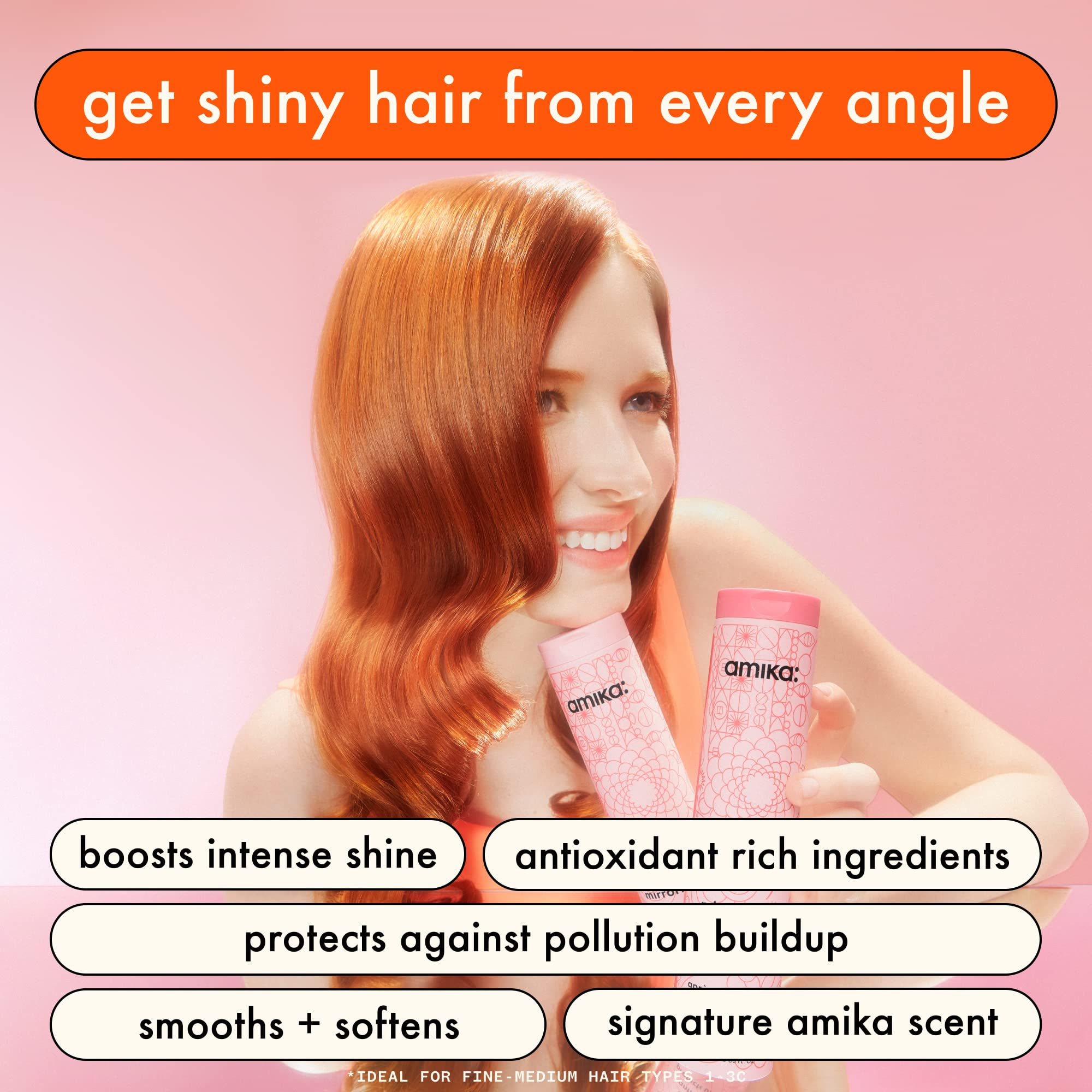 Amika Mirrorball conditioner bottle-pump for easy dispensing