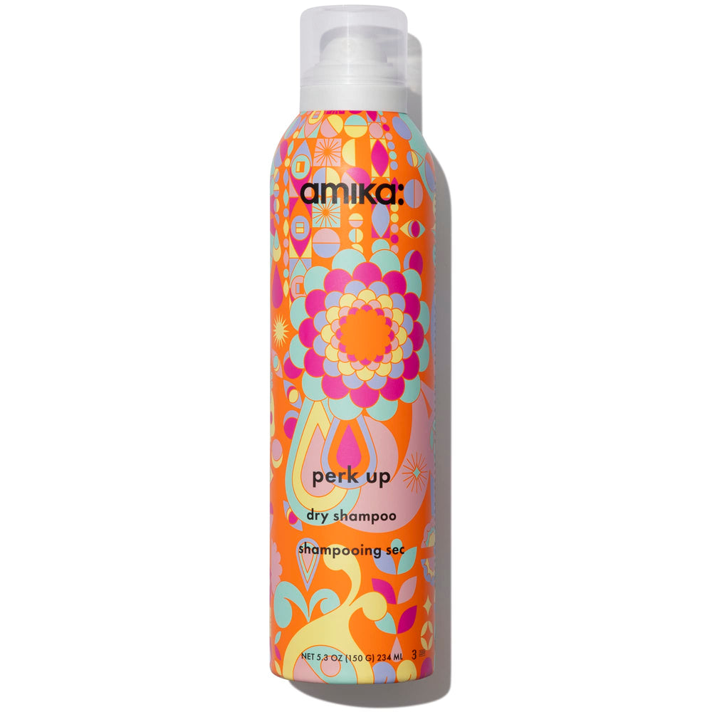 Amika Perk Up Dry Shampoo bottle with invisible finish refresh