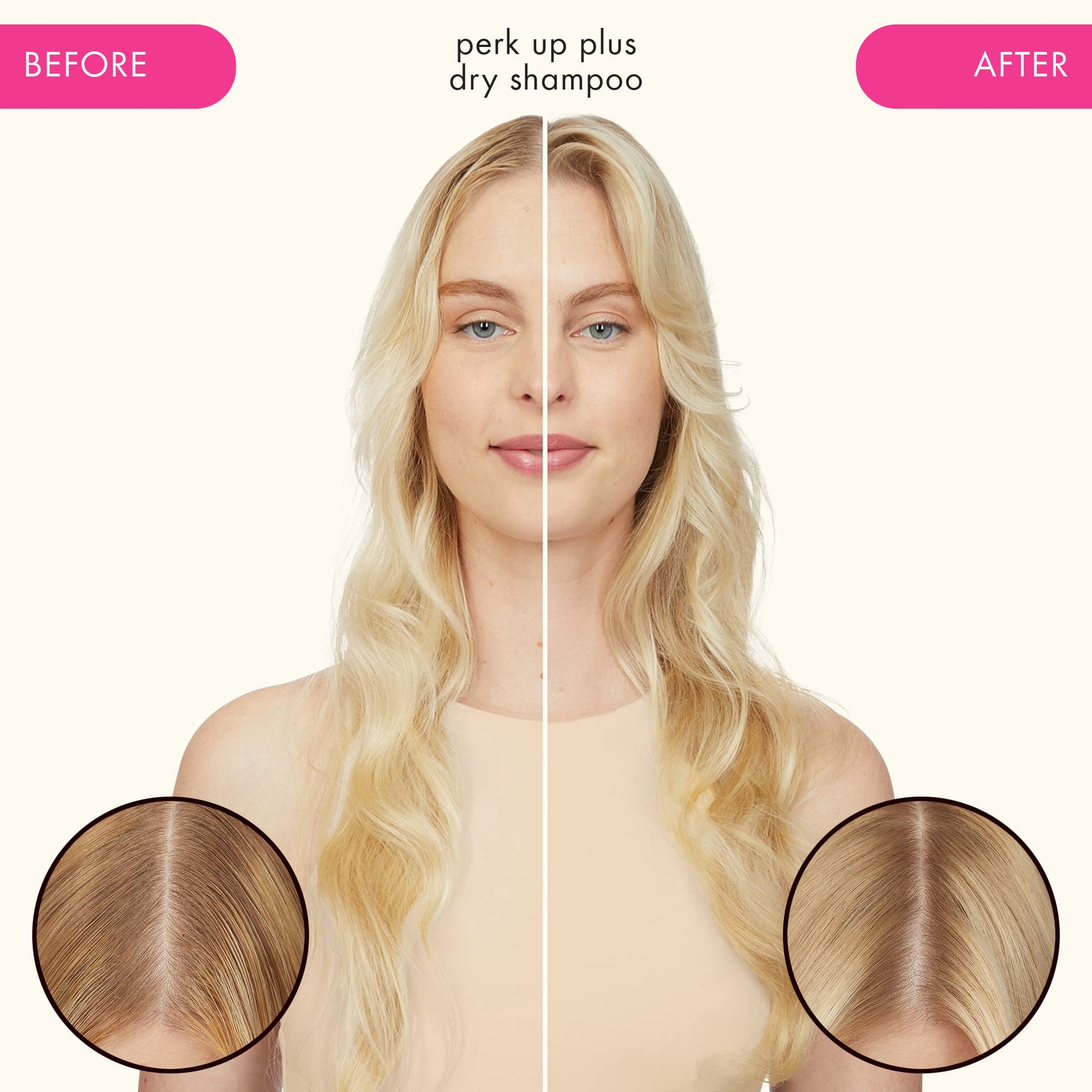 Hair with invisible finish after Amika Perk Up Plus application