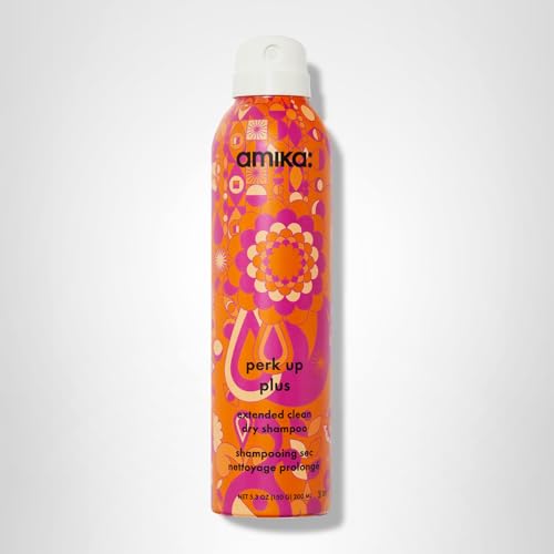 5.3 oz Amika Perk Up Plus packaging designed for on-the-go freshness