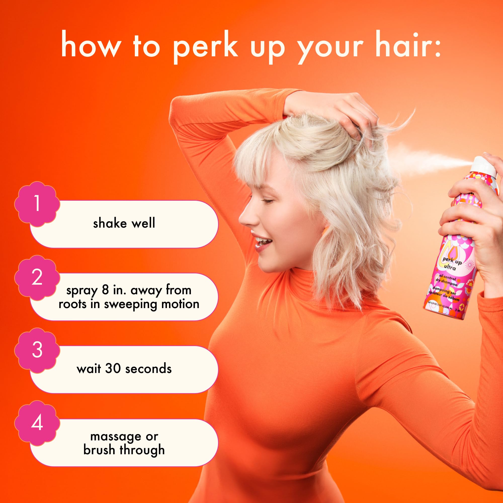 Amika Perk Up Ultra Dry Shampoo tapioca starch absorbs oil.