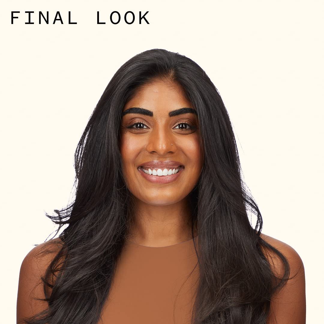 Amika applied on damp strands for fuller look and touchable bounce.