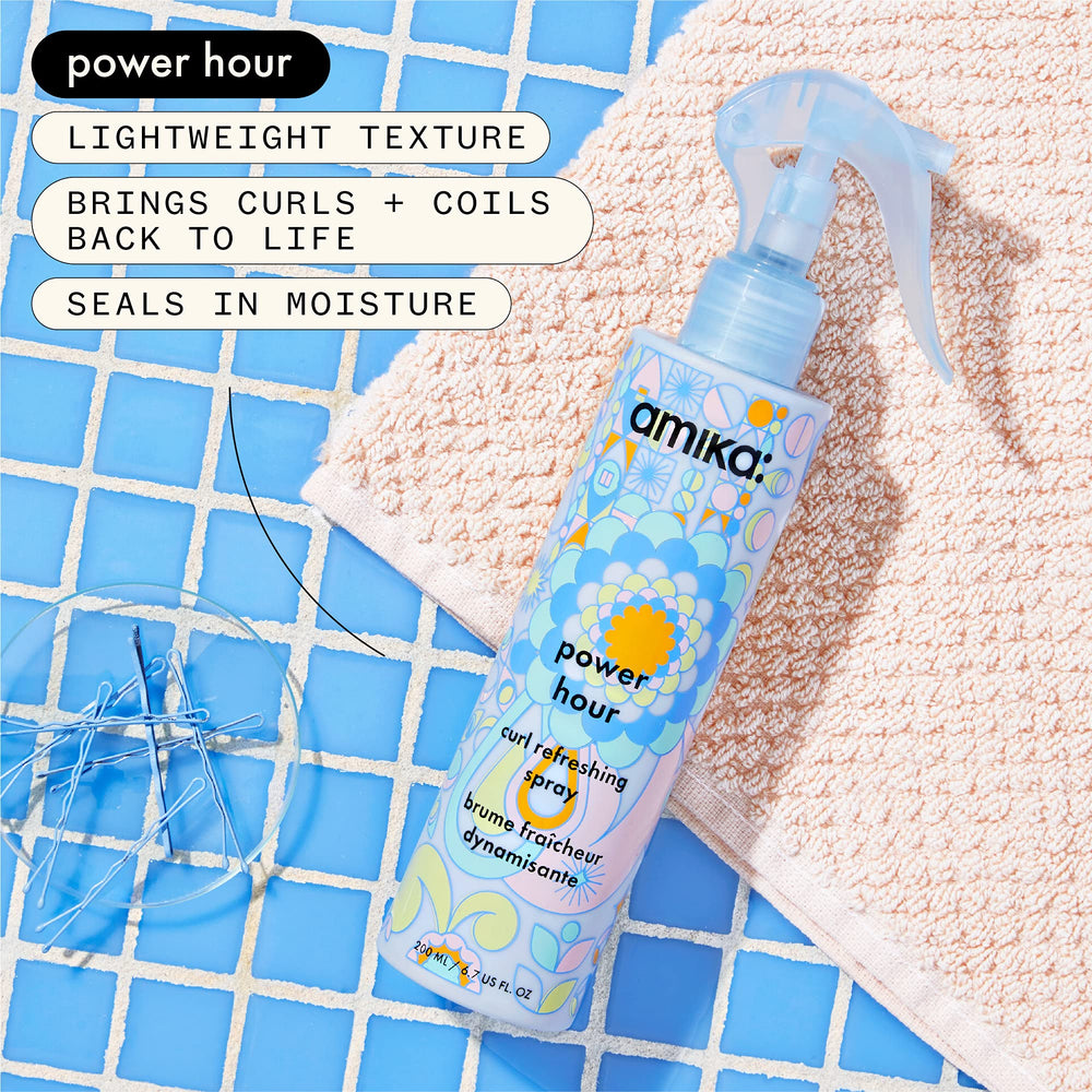 Refreshing spray revives dull curls for motion and shine