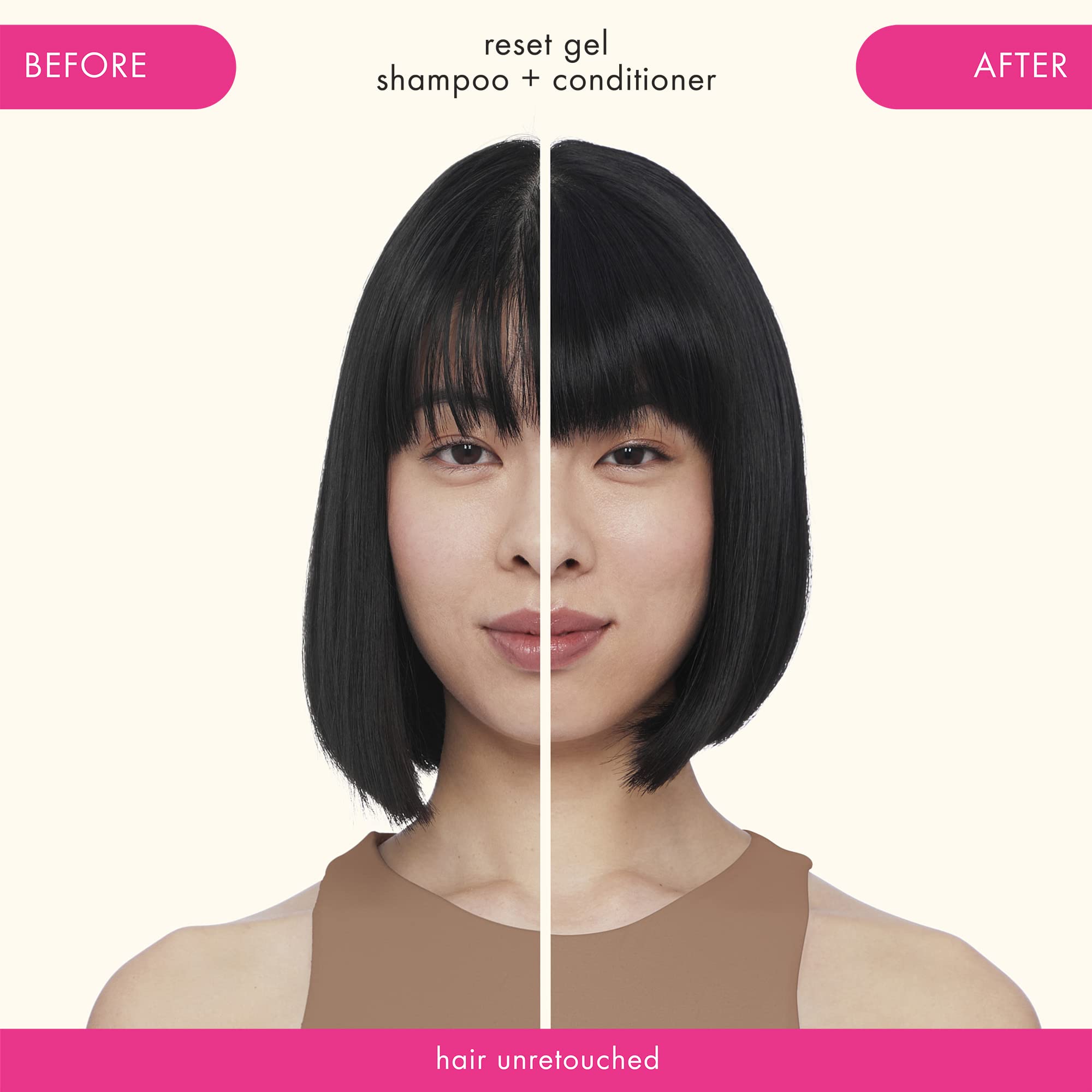 Amika Reset Clarifying Gel Shampoo magnet-impurities shows attraction drawing out buildup.