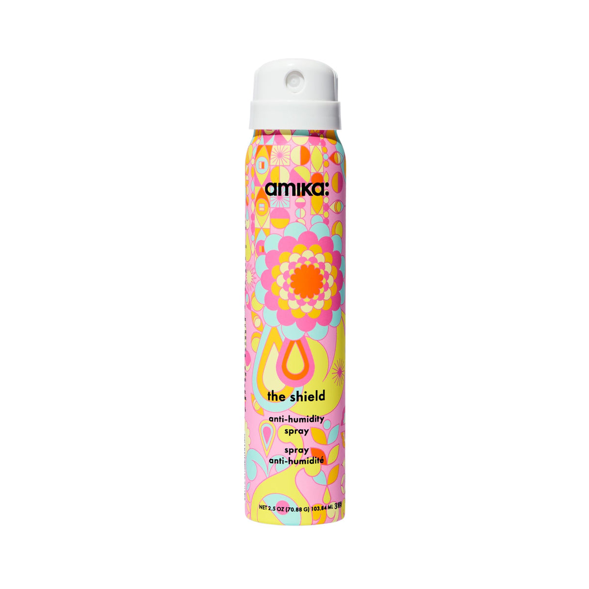 Amika Shield Spray protege el cabello contra calor y frizz para peinados duraderos